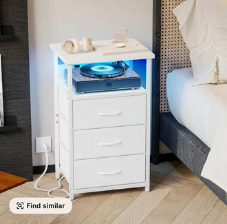 LED Turntable Nightstand