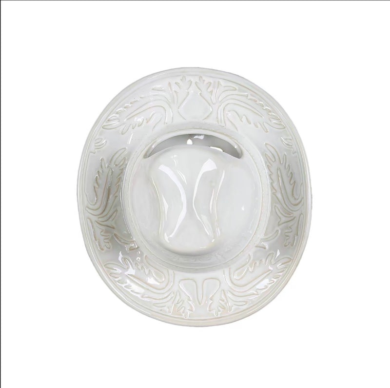 Western Hat Ceramic Wall Vase