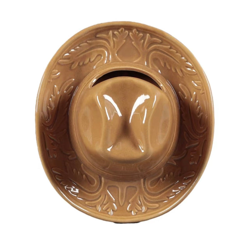 Western Hat Ceramic Wall Vase