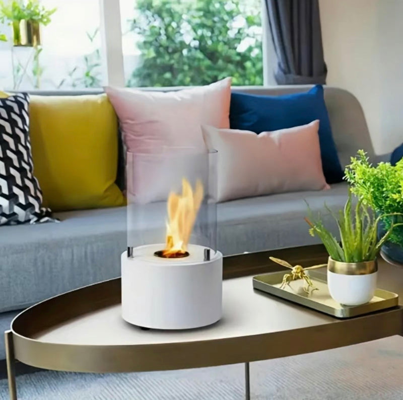 Tabletop Glass Flame Fireplace