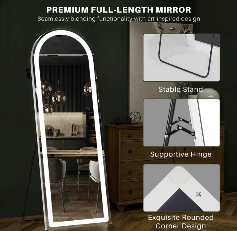 Full-Length LED Standing Mirror