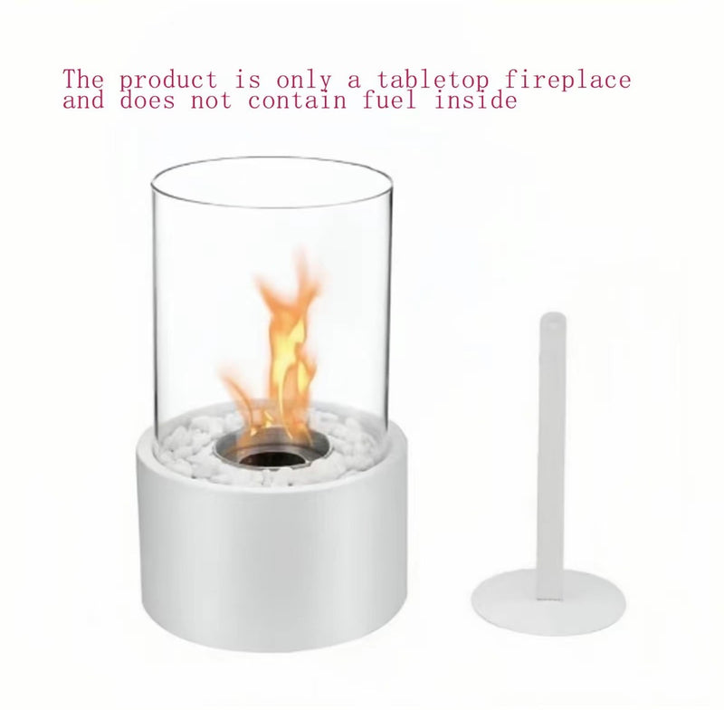 Tabletop Glass Flame Fireplace