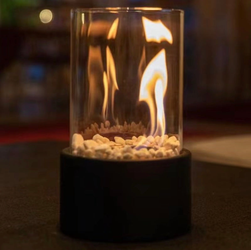 Tabletop Glass Flame Fireplace