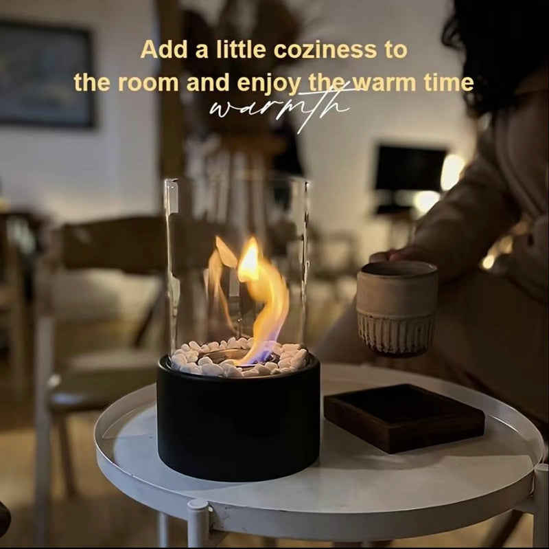 Tabletop Glass Flame Fireplace