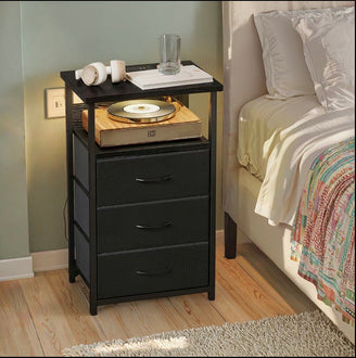 LED Turntable Nightstand