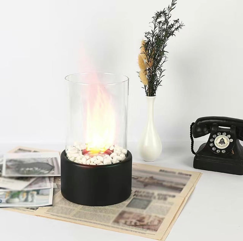 Tabletop Glass Flame Fireplace